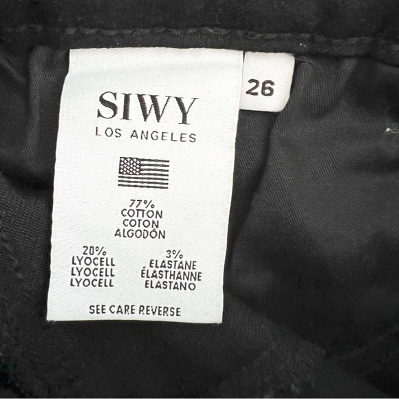 Siwy Women’s High Waist Slim Straight Flare Jeans Cropped Asymmetrical Hem - Picture 8 of 12